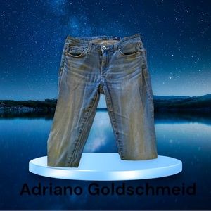 Adriano Goldschmied blue jeans waist 26R 98% cotton legging ankle super skinny